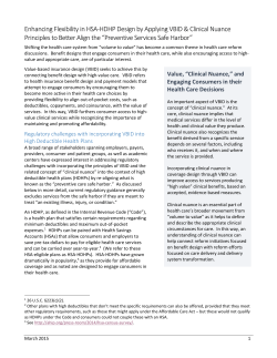 Background on VBID, Clinical Nuance, and HSA