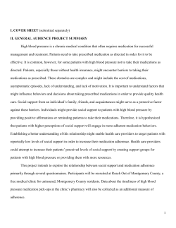 II. GENERAL AUDIENCE PROJECT SUMMARY High blood