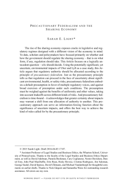 B. Broader Applications of Precautionary Federalism ........................ 56