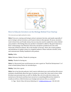 the transcript. - Life Science Marketing Radio