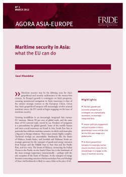 Maritime security in Asia: what the EU can do