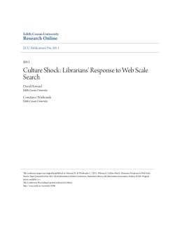 Culture Shock: Librarians` Response to Web