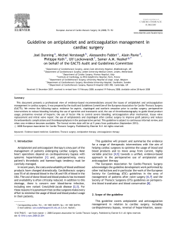 Guideline on antiplatelet and anticoagulation management in