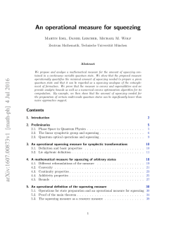 An operational measure for squeezing