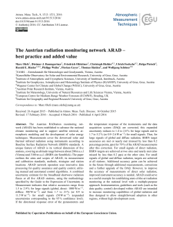 The Austrian radiation monitoring network ARAD