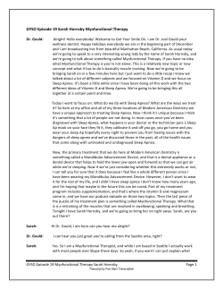 GYSO Episode 19 Sarah Hornsby Myofunctional Therapy