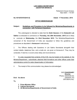 Guidelines and Procedure - The Ministry of External Affairs