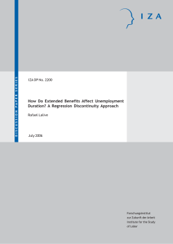 How do Extended Benefits Affect Unemployment Duration?