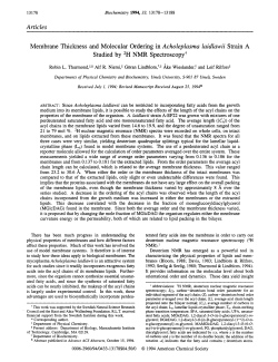 Articles Membrane Thickness and Molecular