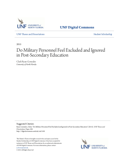 Do Military Personnel Feel Excluded and Ignored in Post