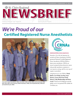 We`re Proud of our Certified Registered Nurse Anesthetists