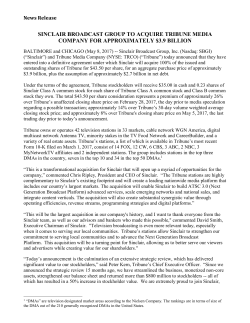 SBG Trib Final - Sinclair Broadcast Group