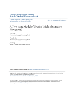 A Two-stage Model of Tourists` Multi