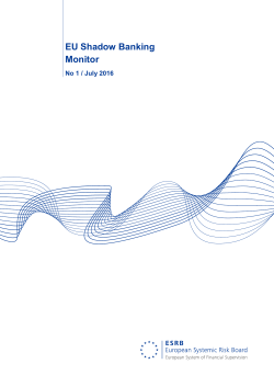 EU Shadow Banking Monitor - European Systemic Risk Board