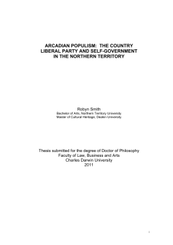 arcadian populism: the country liberal party and self
