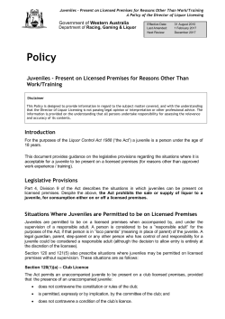 Policy - Department of Racing, Gaming and Liquor