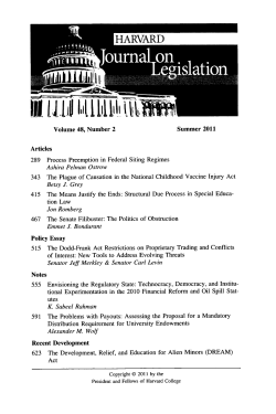 The Senate Filibuster Rule