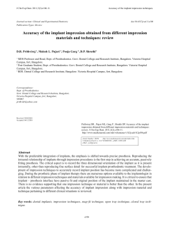 Accuracy of the implant impression obtained from different