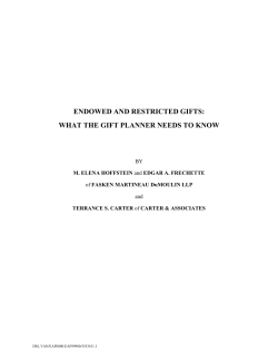 endowed and restricted gifts - Carters Professional Corporation