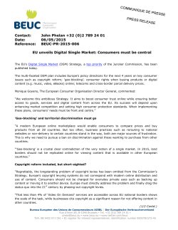 EU unveils Digital Single Market