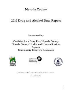 Nevada County 2010 Drug and Alcohol Data
