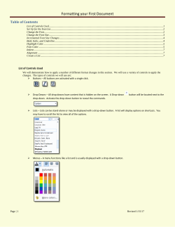Formatting your First Document
