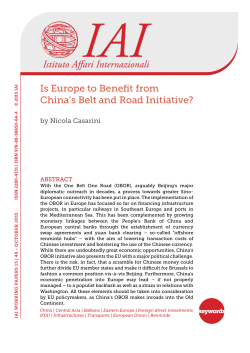 Is Europe to Benefit from China`s Belt and Road Initiative?