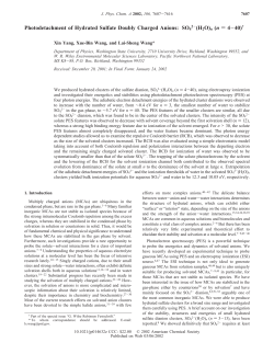SO4 (H2O)n - Chemistry Department at Brown University