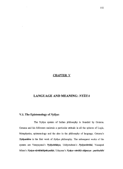 language and meaning: nyaya