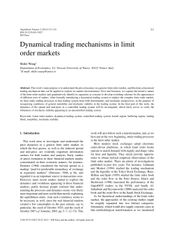 Dynamical trading mechanisms in limit order markets