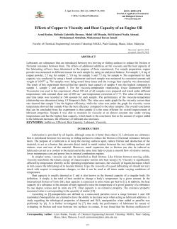 Effects of Copper to Viscosity and Heat Capacity of an Engine Oil