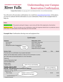 Understanding your Campus Reservation Confirmation
