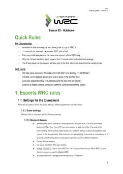 Full rules - eSports WRC
