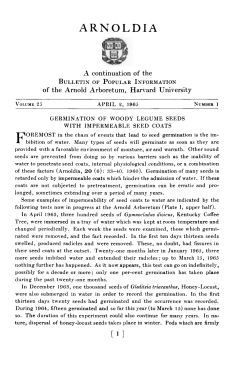 Germination of Woody Legume Seeds with Impermeable Seed Coats