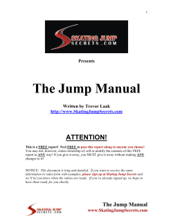 The Jump Manual - Performer`s Advantage