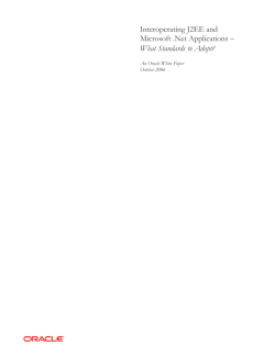 Interoperating J2EE and Microsoft .Net Applications