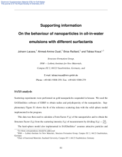 Supporting information On the behaviour of nanoparticles in oil
