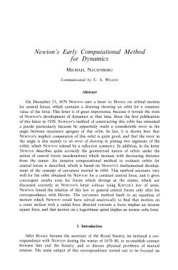 Newton`s early computational method for dynamics