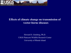 Effects of climate change on transmission of vector
