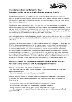 Simon Langton Grammar School for Boys Resourced Facility for