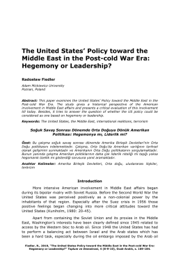 Hegemony or Leadership?