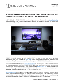 STEIGER DYNAMICS Completes the Living Room Gaming