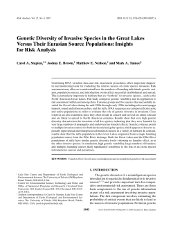 Genetic Diversity of Invasive Species in the Great Lakes Versus