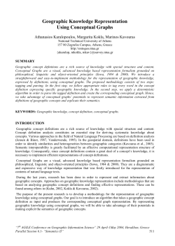 Geographic Knowledge Representation Using Conceptual
