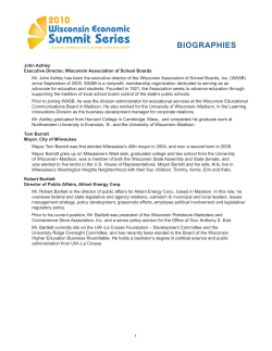 biographies - Wisconsin Education Business Roundtable