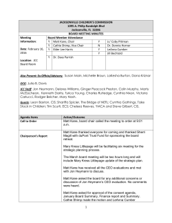 1 JACKSONVILLE CHILDREN`S COMMISSION 1095 A. Philip