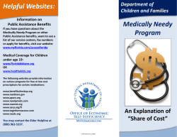 Medically Needy Program Helpful Websites: