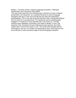 Robles, J. The Role of Play in Second
