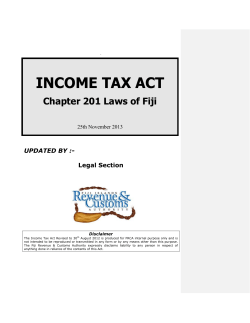Income Tax Act -Revised 25 November 2013