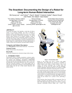 snackbot-doc-design - CMU School of Computer Science